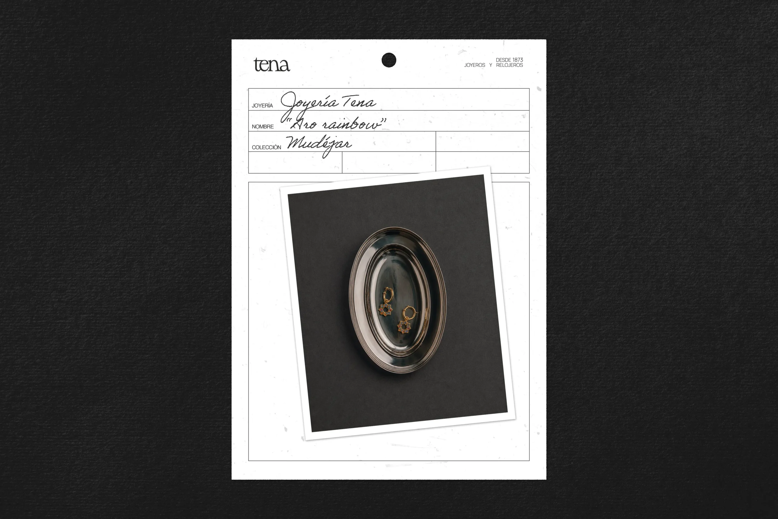 Ficha de producto diseñada para Joyería Tena