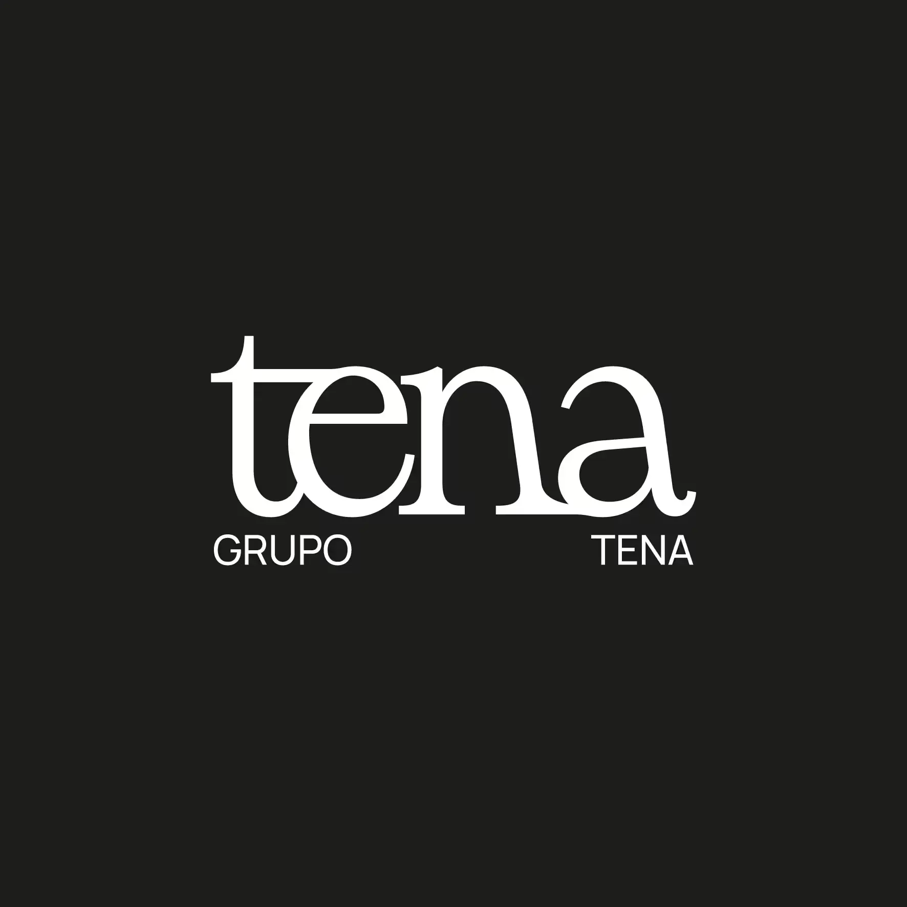 Logotipo de Grupo Tena sobre fondo negro