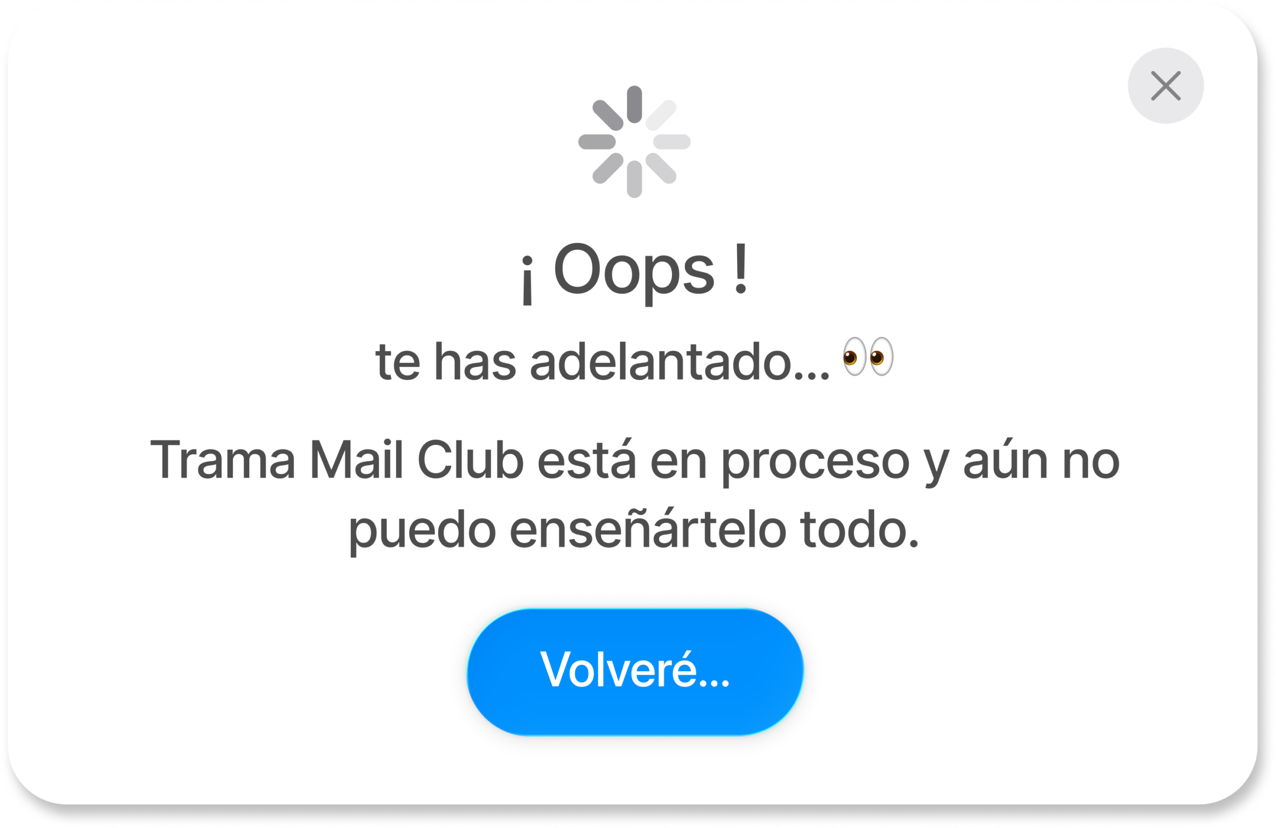 Trama Mail Club está en proceso
